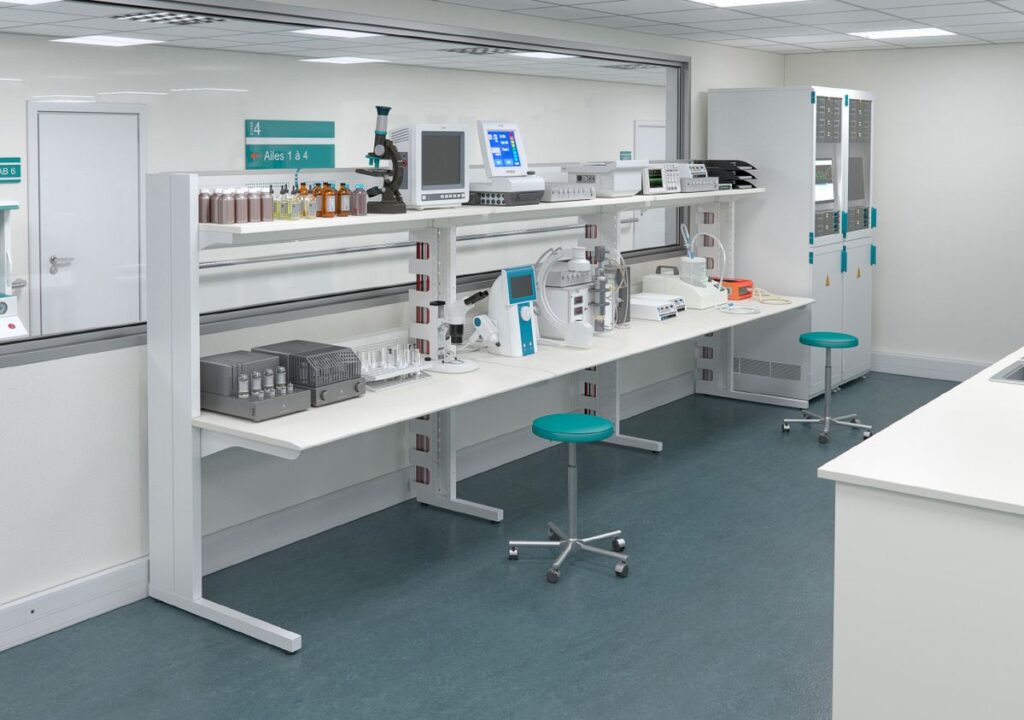 modular laboratory furniture Pakistan installation